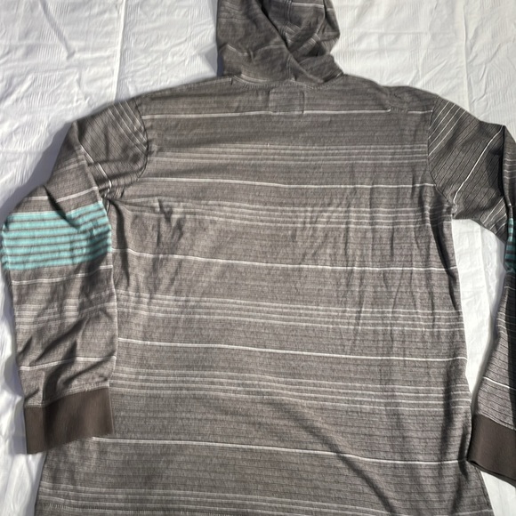 Vissla Men’s Surf & Skate Multi-color Grey/Teal stripes Hoodie Size L - Picture 8 of 10